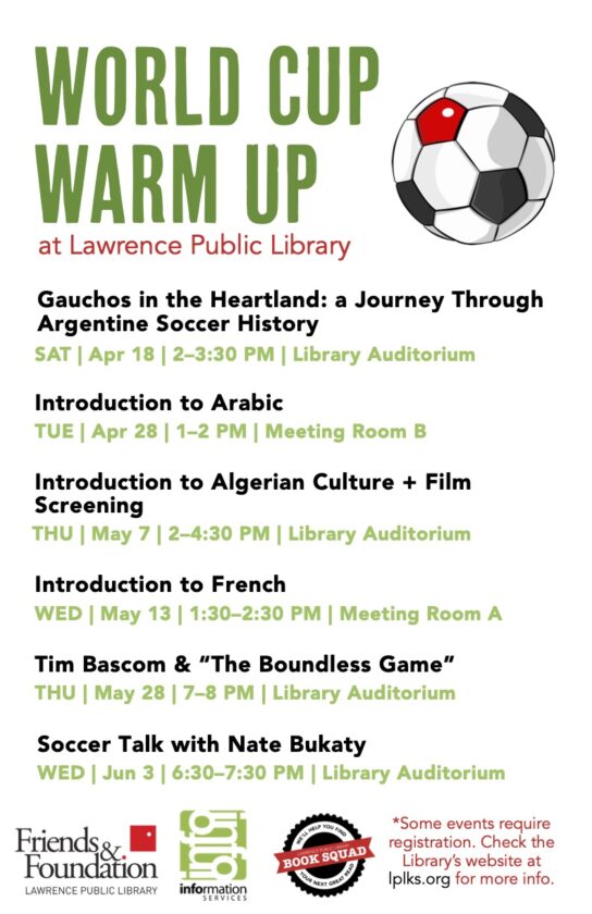 Lawrence library offering ‘World Cup Warm Up’ event series to provide dose of culture, soccer knowledge